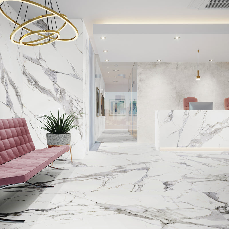 Calacatta White 48 x 96 (Matte)